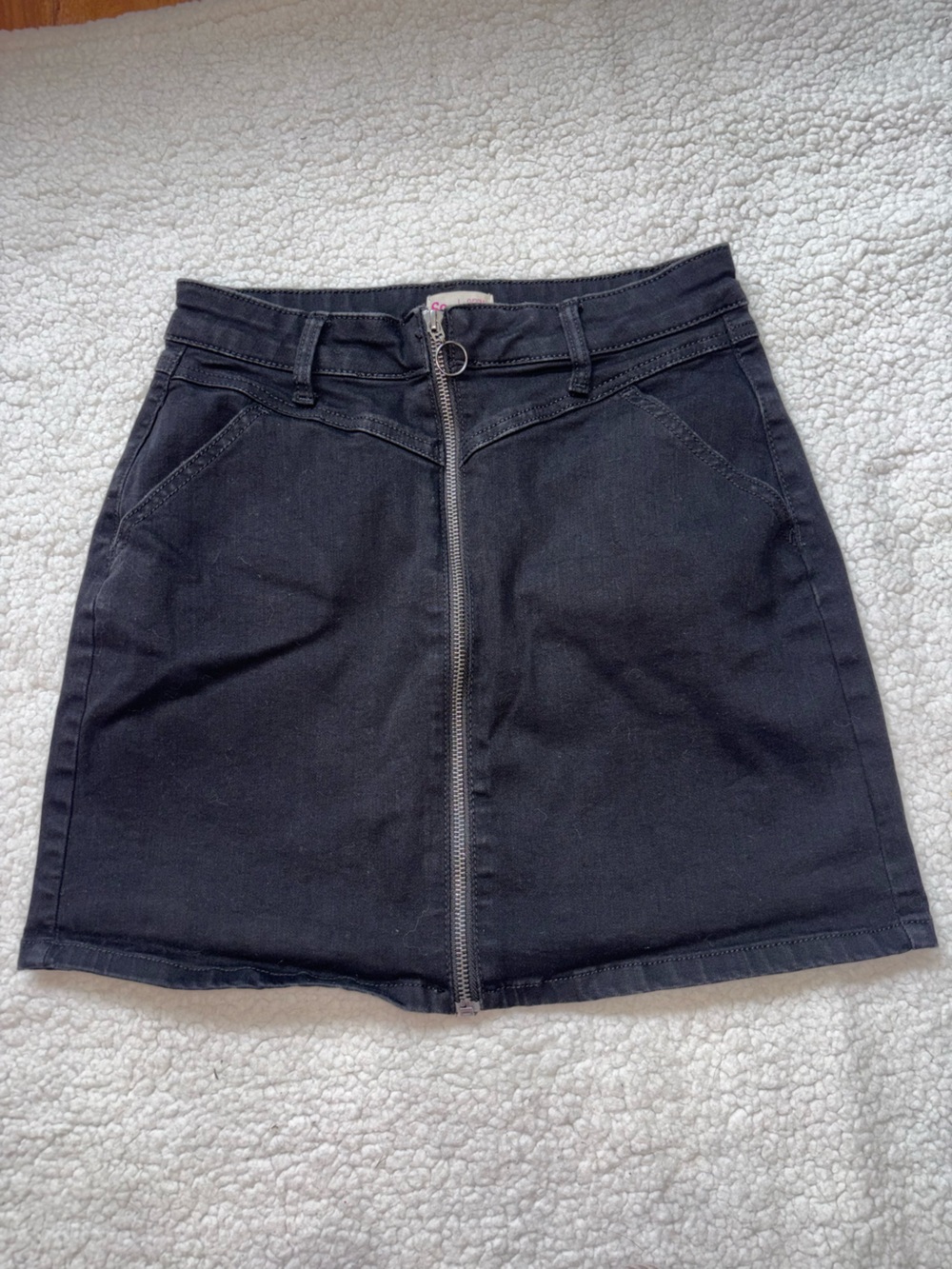 Black Sonoma Front-Zip Denim Mini Skirt Size 9/29W